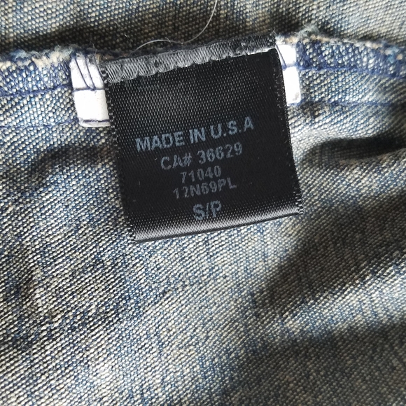 Annex vintage pearl denim jacket button up with pockets S - Picture 10 of 14